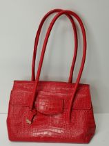 Red leather used Radley handbag