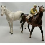 Two Beswick racehorse models