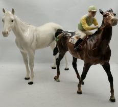 Two Beswick racehorse models