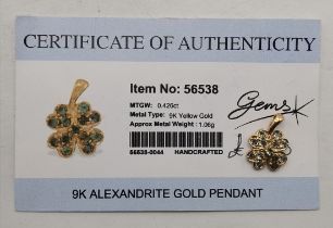 9ct Gold Alexandrite Pendant