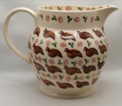 An over-sized Brixton Spongeware pottery serving jug