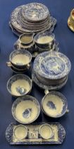 A collection of Spode blue and white tablewares