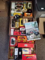 A collection of assorted toy and model vehicles