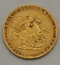 A George III sovereign, 1820