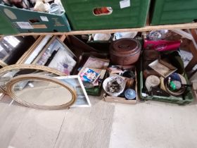 An interesting lot of gilt mirrors, pictures, film and tv parade magazines etc etc