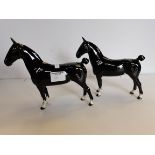 x2 Beswick Hackney Horses