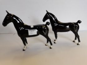 x2 Beswick Hackney Horses