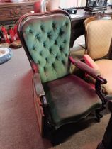 A Victorian mahogany arm chair