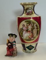 Vintage Melba Ware Mr Punch Character jug and Epiag Baluster Vase