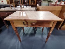 Pine kitchen side table with drawer
