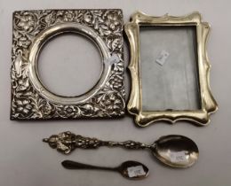 A small group of mixed silver and silver-plate