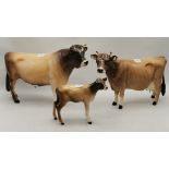 Beswick Jersey Bull, Cow and Calf