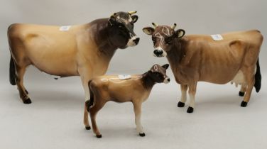 Beswick Jersey Bull, Cow and Calf