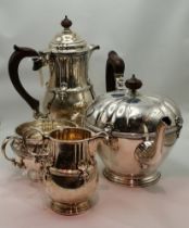 A George V silver four-piece tea service