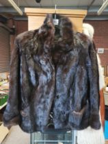 Two lady's fur coats