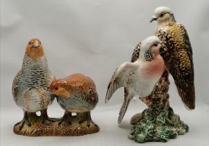 Beswick Turtle Dove and Partridges
