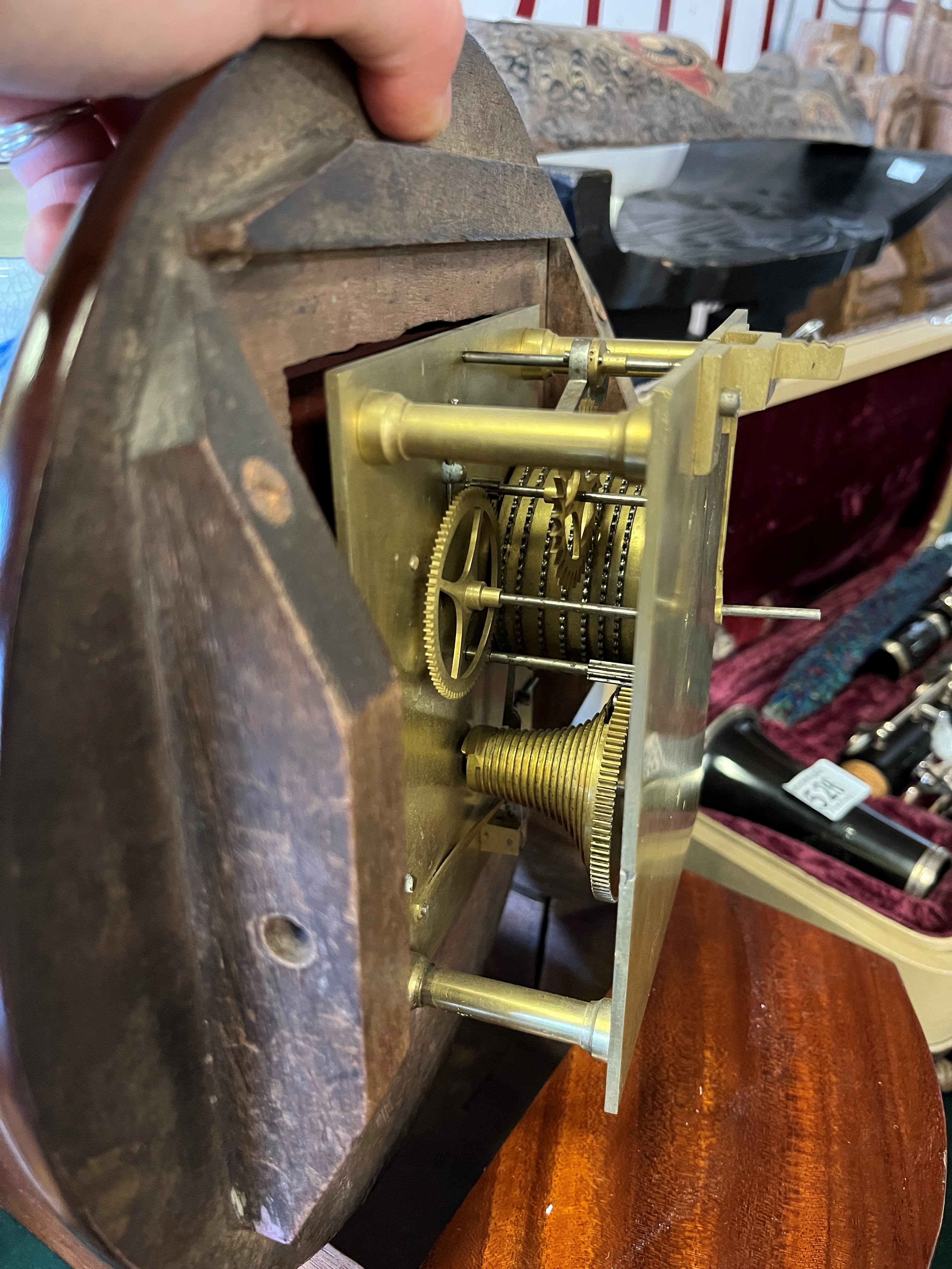 A Victorian mahogany single fusee drop dial wall clock - Image 2 of 6
