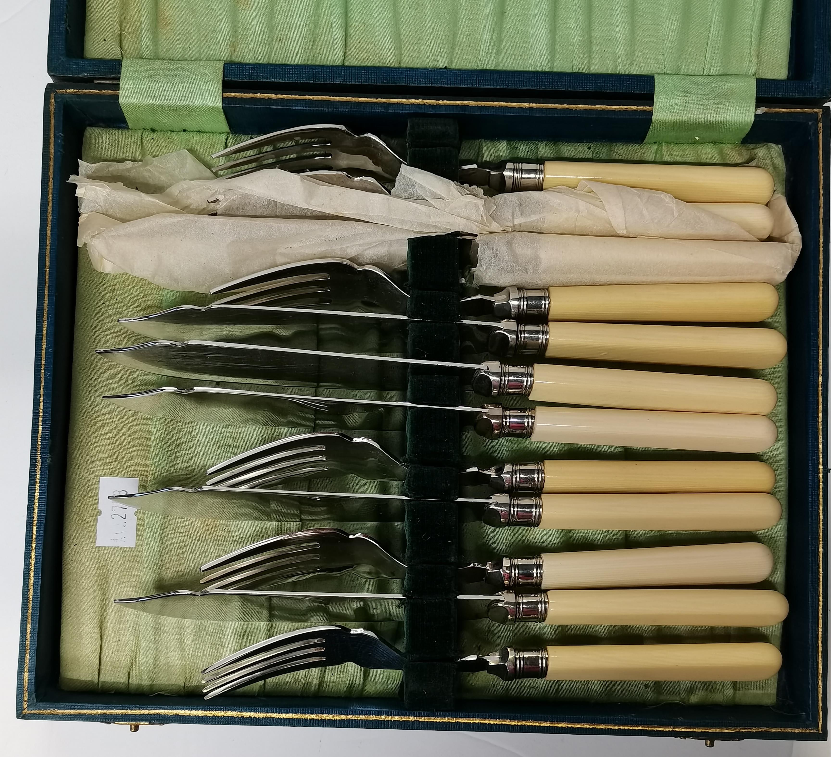 Four cased sets of silver and silver-plate flatware - Image 4 of 8