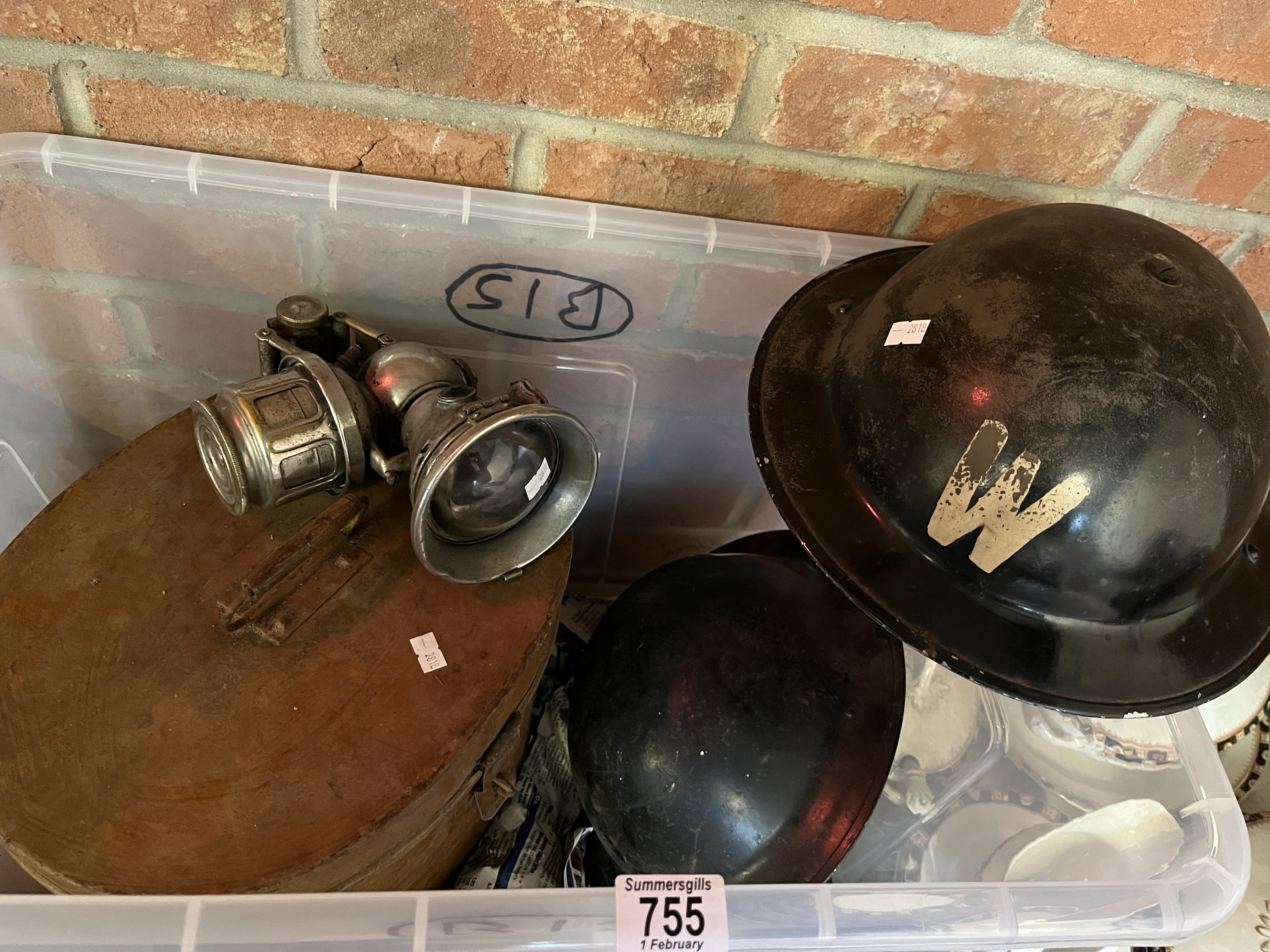 A miscellaneous group, including WWII ARP Warden helmet, etc.