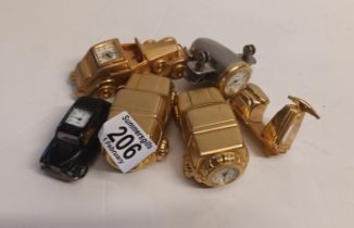 x6 Miniature quartz clocks set in to scale vehicles