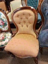 A Victorian mahogany nursing chair chair