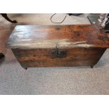 An early oak small blanket chest/ box 80cm x 30cm