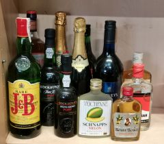 A mixed lot of assorted spirits and liqueurs