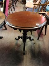 AcVictorian mahogany side table with turned column