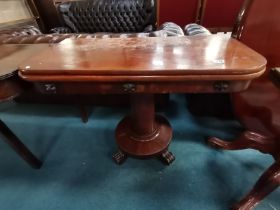 Antique Mahogany fold over tea table