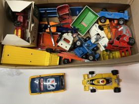 A quantity of toy vehicles