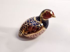Royal Crown Derby Paperweight - Partridge Limited edition