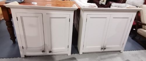 x2 Double hand painted Kitchen wall units