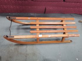 Vintage wood and metal Sledge