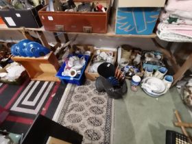 Good lot of misc inc cast iron Aga pans, misc china, cutlery, various coffee sets etc etc