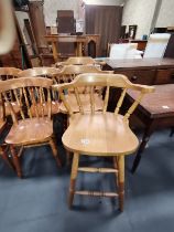 x3 Pine kitchen bar stool chairs