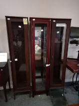 x3 display cabinets with glass shelves