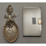 A Hanau silver caddy spoon, early 20th Century, and