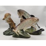 x3 Beswick Fish