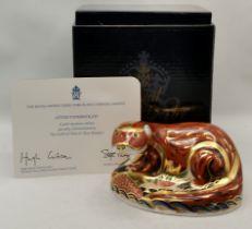 Royal Crown Derby Paperweight - Otter Gold Signature edition