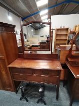 Edwardian Inlaid Mahogany dressing table with swing mirror