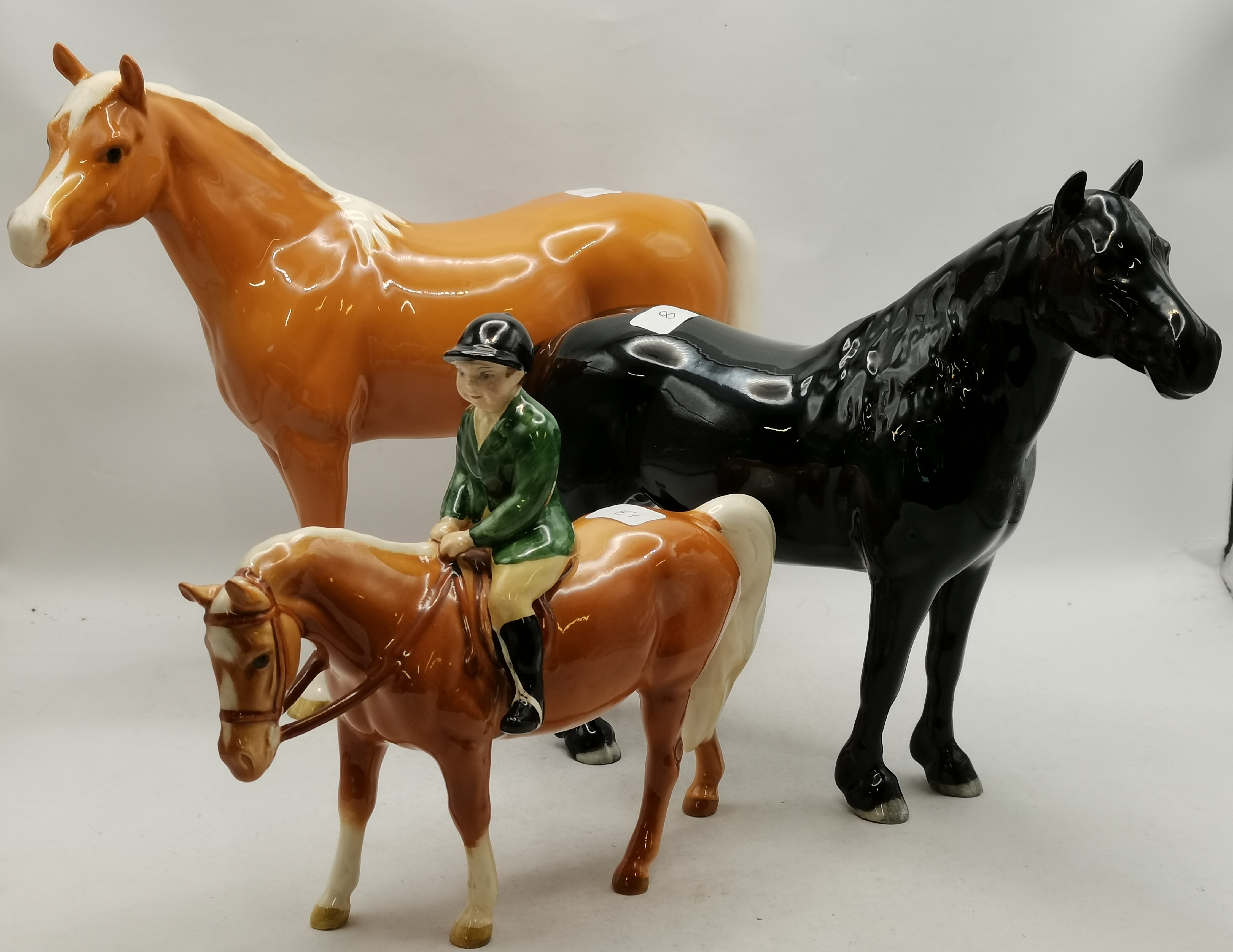 Three Beswick horse models