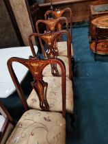 Set of 4 Antique Mahogany inlaid dining chairs
