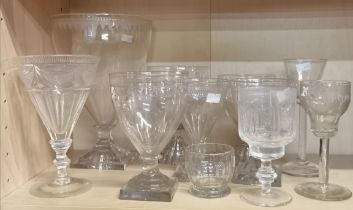 A group of assorted glassware, late 18th/early 19th Century and later