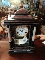 Knight brand mantle clock with highly decorative e