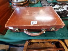 Small Leather File Suitcase