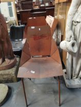 x2 Copper chairs - seat heights 66cm and 48cm