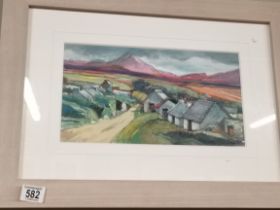Peter Kindred (20th Century), 'Irish Village', mixed media picture