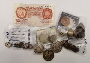 Assorted coinage, British and Foreign, Victorian and later