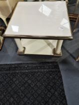 Cream and Gold Square coffee table