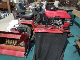 Westwood V20-50 petrol ride on lawn-mower needing attention plus parts